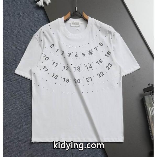 Maison Margiela 数字デザイン 個性派ホワイトストリート感マルジェラtシャツコピー-0