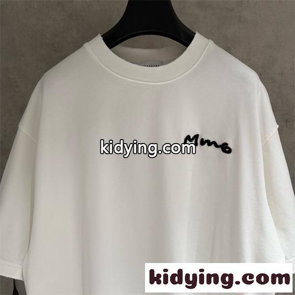 Maison Margiela メゾン マルジェラ 偽物 Tシャツ 半袖 オーバーサイズ ブラック コットン プレミアム-4