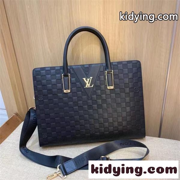 レザー調 ビジネスバッグ LOUIS VUITTON メンズ用 2WAY ショルダー対応 大容量 ルイヴィトン スーパーコピー-0