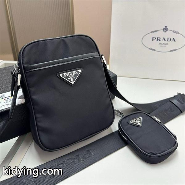 プレミアム スリムな ショルダーバッグ ブラック ベストセラー PRADA プラダ コピー-8