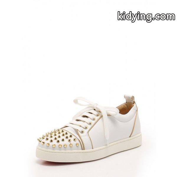 クリスチャン ルブタン Christian Louboutin LOUIS JUNIOR スニーカー レザー 白 ゴールド スパイクスタッズ レディース 中古 :248662:RECLOヤフーショップ - 通販ショッピング-0