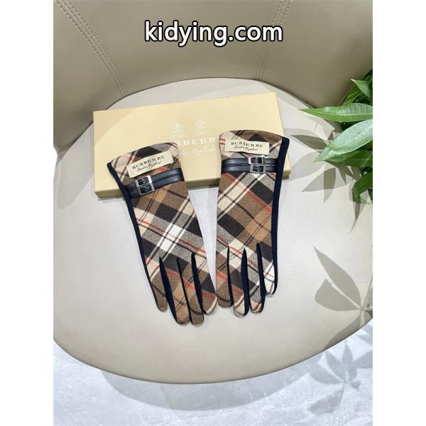 実用 温か素材 ネイビー チェック BURBERRY バーバリー コピー グローブ フィット 安定-2
