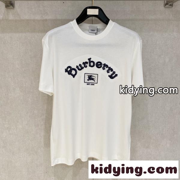 BURBERRY コピー バーバリー コピー アーチロゴ刺繍Tシャツ ホースマーク 半袖カットソー 人気 定番-7