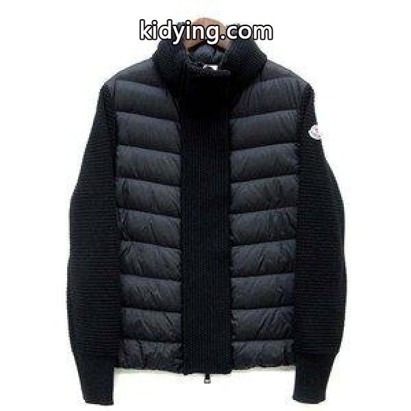 モンクレール MONCLER 2017年 ニット コンビ ダウン ジャケット MAGLIONE TRICOT CARDIGAN ブラック XS 国内正規 ☆AA& レディース【中古】【ベクトル 古着】 :013-201807280532:ブランド古着販売のベクトル - 通販ショッピング-0