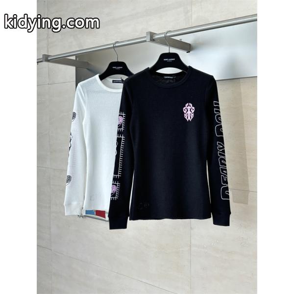 CHROME HEARTS クロムハーツ コピー ロングスリーブ ニット ブラック シャープ 2026新作定番-2