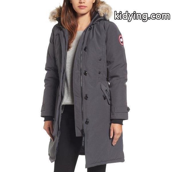 カナダグース レディース ダウンジャケット アウター Kensington Slim Fit Down Parka with Genuine Coyote Fur Trim Graphite :dp3-960509-5167:フェルマート エフ fermart ef - 通販ショッピング-0