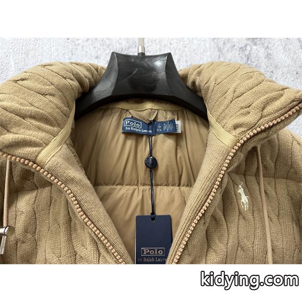 ブラック ニット柄 連帽 POLO RALPH LAUREN コピー 秋冬独創 ダウンジャケット ポロラルフローレン-6