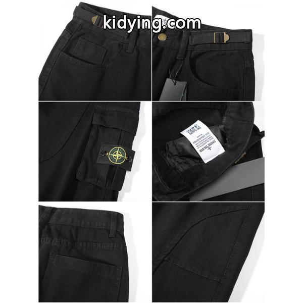 人気急上昇 ストリート系 ブラック STONE ISLAND ストーンアイランド コピー カーゴパンツ-8