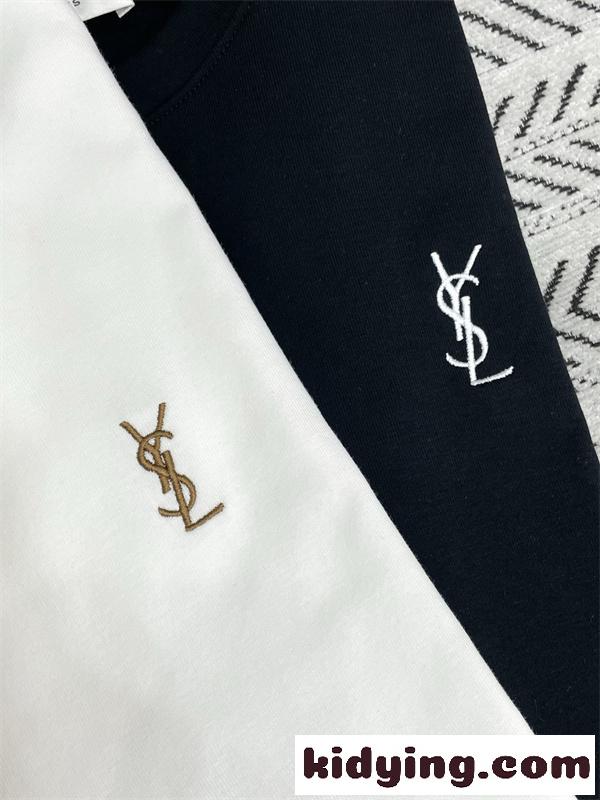 Saint Laurent サンローラン 長袖ｔシャツコピー2026人気おしゃれユニセックス黒色ホワイト色-4