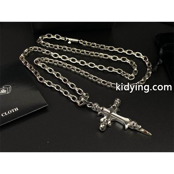 クロムハーツ スーパーコピー 重厚 精巧 ネックレス クロススカル デザイン CHROME HEARTS-0