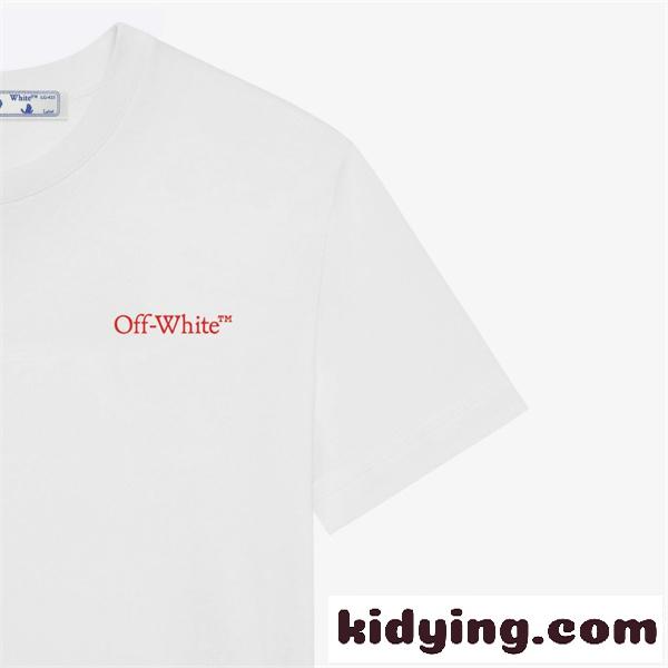 フラワーアロープリント 春夏人気 旬デザイン OFF-WHITE オフホワイト コピー 半袖Tシャツ さらっと着られる 話題アイテム-6