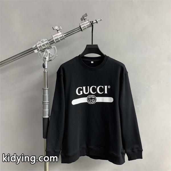 モノクロロゴ ホワイト グッチ GUCCI スーパーコピー パーカー ユニセックス ミニマル 2025秋冬コーデ-2