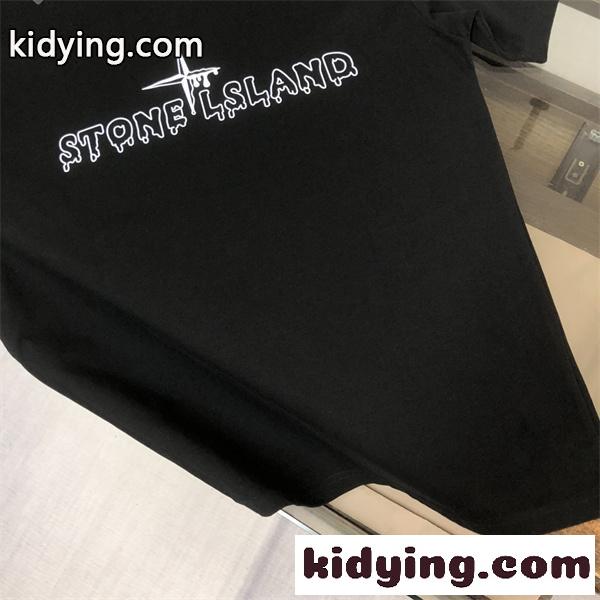 レタリングデザイン 男女兼用 夏コーデ映え STONE ISLAND ストーンアイランド コピー 半袖Tシャツ こなれ感ある新入荷-7