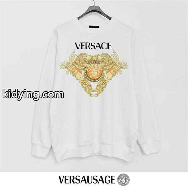 2026新作新作 ホワイトスウェット 高級感 トレンド VERSACE ヴェルサーチ コピー-0