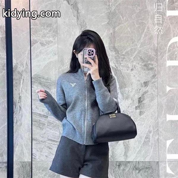 PRADA コピー ジップアップ ニット スマートフィット 軽量 メンズ向け カジュアル プラダ-0