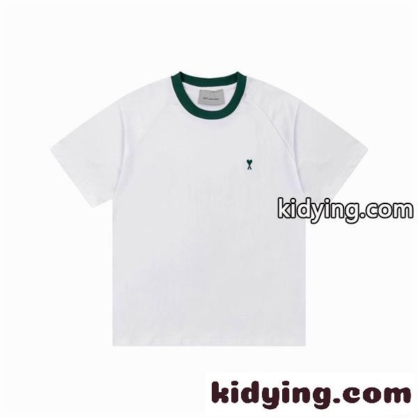 【2026年最新】吸汗速乾 AMI PARISアミ パリス tシャツコピーコットン100% 夏限定カラー-1