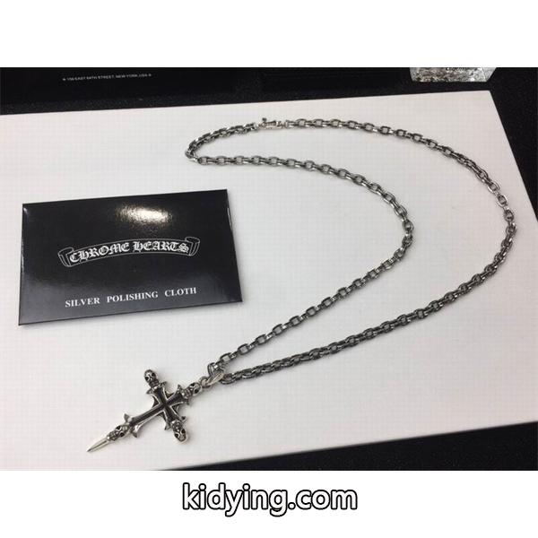 クロムハーツ スーパーコピー 上品 精巧 ネックレス クロススカルモチーフ CHROME HEARTS-0
