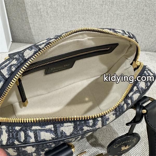 2025秋冬 ブルーグレー 人気急増 上質 収納便利 ミニボストンバッグ Dior ディオール 偽物-7