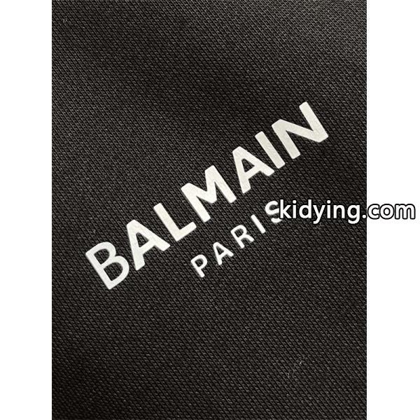 ホワイト × ブラック 2 色 シンプルミニロゴ スウェット バルマン BALMAIN コピー 秋冬 定番-4