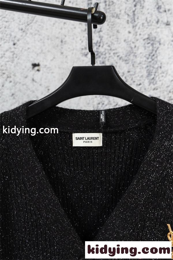 高級感漂う SAINT LAURENT イヴ・サンローラン コピー ニット カーディガン 上品 防寒 モード-8