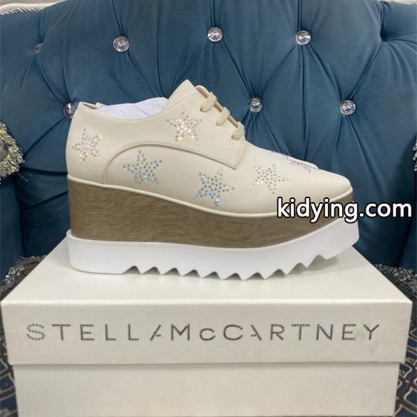 スター装飾 厚底シューズ ホワイト 光沢 新しい スタイル STELLA McCARTNEY ステラマッカートニー コピー-3