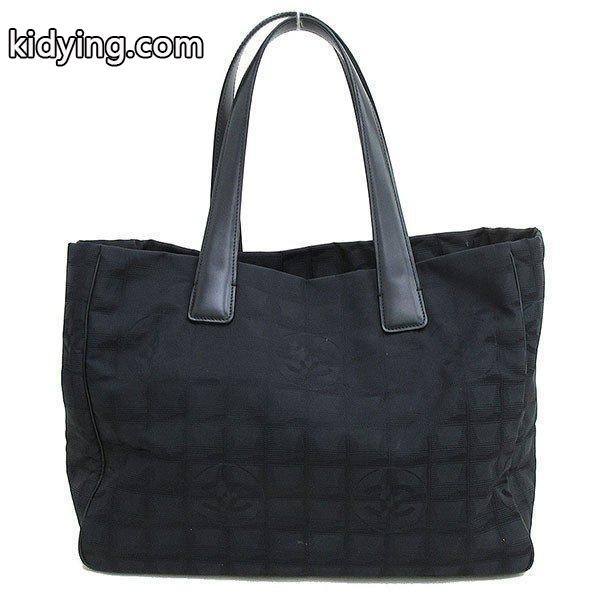 () ニュートラベルライン トートバッグMM ショルダー 黒 ブラック ナイロン×レザー【ブランドバッグ】 【中古】 netshop :1-240107013058:とーたる - 通販ショッピング-0