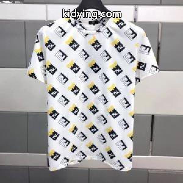 3色可選 2019夏もゆったり着こなし 半袖Tシャツ 品の良い優秀さコレクション フェンディ FENDI 期間限定、お得に買うべき_フェンディ FENDI_ブランド コピー 激安(日本最大級)-0