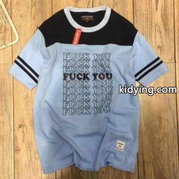 超人気タレントSUPREMEシュプリームコピー代引き 男女兼用半袖tシャツコピー FUCK YOU英字付き ブラック ホワイト イエロー ライトブルー-3