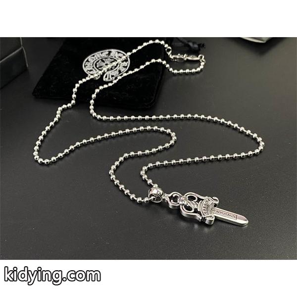 CHROME HEARTS 偽物 重厚 モード シルバーネックレス ダガーモチーフ ペンダント クロムハーツ-0