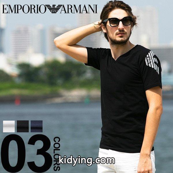 エンポリオ アルマーニ EMPORIO ARMANI Tシャツ 半袖 袖ロゴプリント Vネック メンズ トップス EA1117608P725 ブランド :7537214418:ゼンオンライン - 通販ショッピング-0