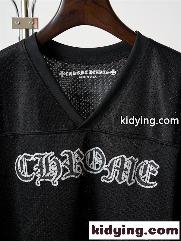 クロムハーツ コピー 半袖Tシャツ ロゴプリント 通気性 CHROME HEARTS 軽量 ストリート系 夏トップス-2