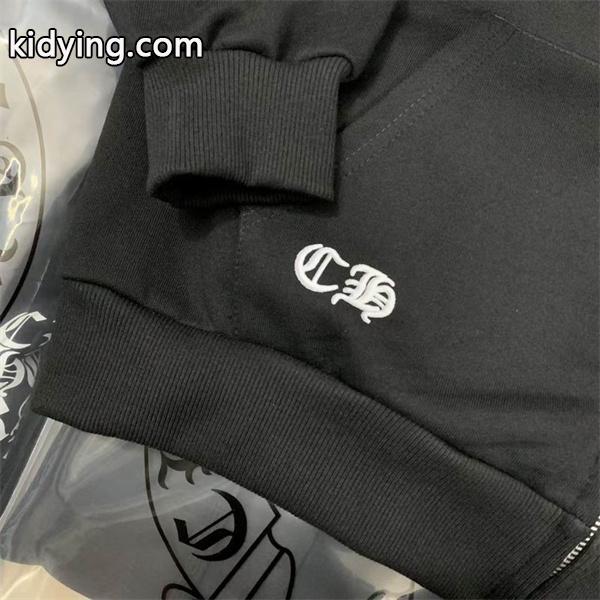 人気上昇中【Chrome Hearts】Vertical Logo Fleece Zip-Up Hoodieクロムハーツジップアップコピー-8