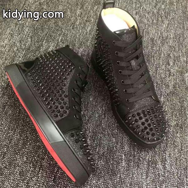 Christian Louboutin 偽物 ラグジュアリー スタイリッシュ スタッズ ハイカットスニーカー クリスチャンルブタン-0