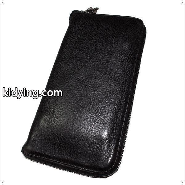 クロムハーツ 財布（Chrome Hearts）REC F ZIP＃2 プレーンブラック ヘビーレザー :CW110SL:amsonline store - 通販ショッピング-0