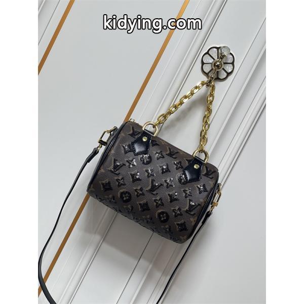 ブラウン グリッターデザイン ミニスピーディ ルイヴィトン コピー ショルダーバッグ Louis Vuitton 秋冬の彩り-2