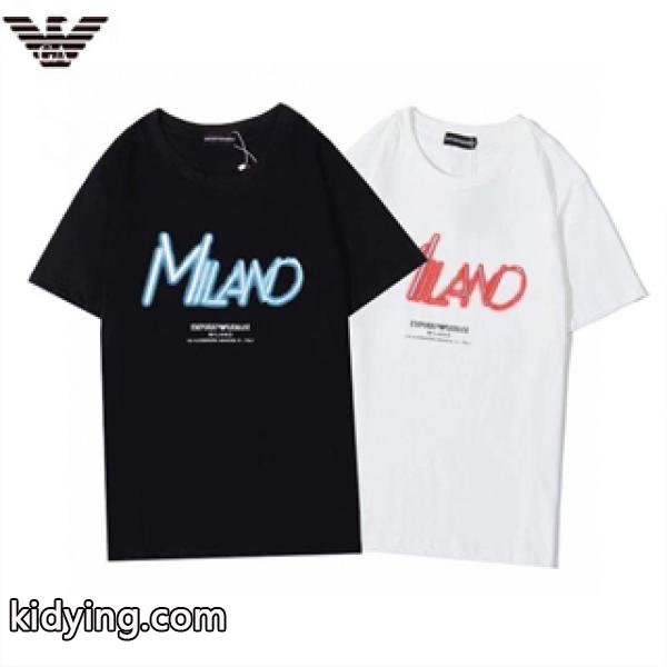 新入荷 ARMANI アルマーニ コピー 半袖tシャツ ユニセックスで着回せる シンプルで着心地よい 3色展開-0