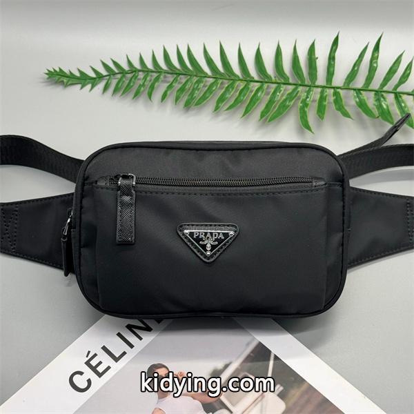 PRADA プラダ コピー コンパクト おしゃれな ウエストポーチ ブラック 人気商品-8