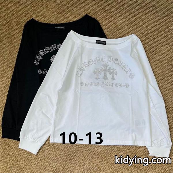 定番 ホワイト&ブラック プリント クロムハーツ コピー 長袖Tシャツ カジュアル CHROME HEARTS-0