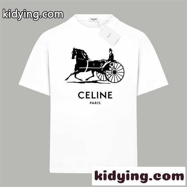 話題沸騰 2026新作 プリントTシャツ ロゴデザイン トレンド モード CELINE セリーヌ コピー-3