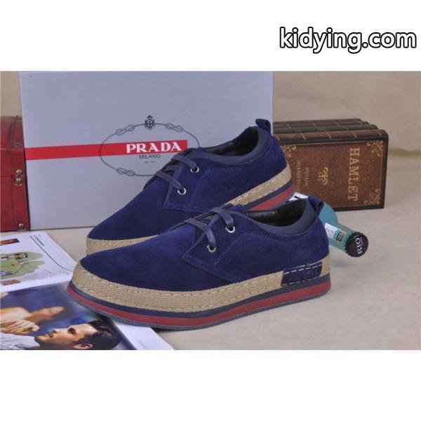 &安心&追跡付 2013-14秋冬 PRADA プラダ デッキシューズ スエード 靴 NAVY_スニーカー、靴_メンズファッション_スーパーコピーブランド激安通販 専門店-0