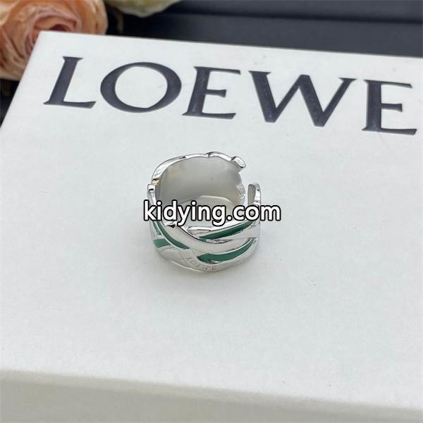 グリーンエナメルが輝く LOEWE ロエベ 偽物 ブレスレット&リング セット 高級感漂う人気モデル-4