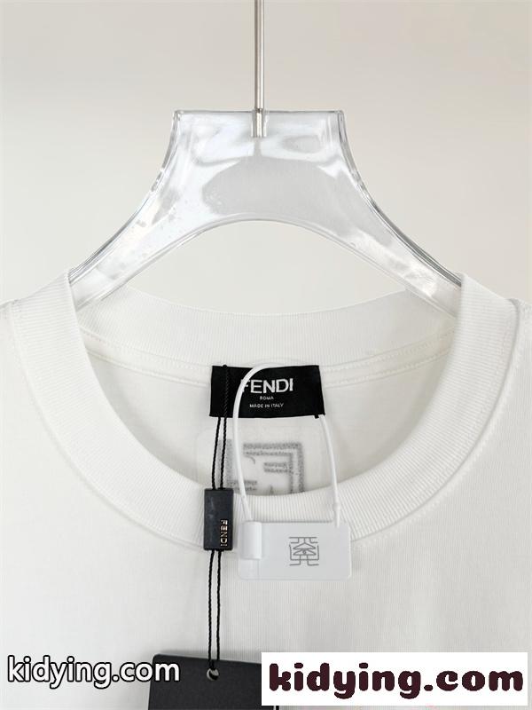 FENDI コピー フェンディ 半袖Tシャツ プリント クルーネック ベーシック人気モデル-3