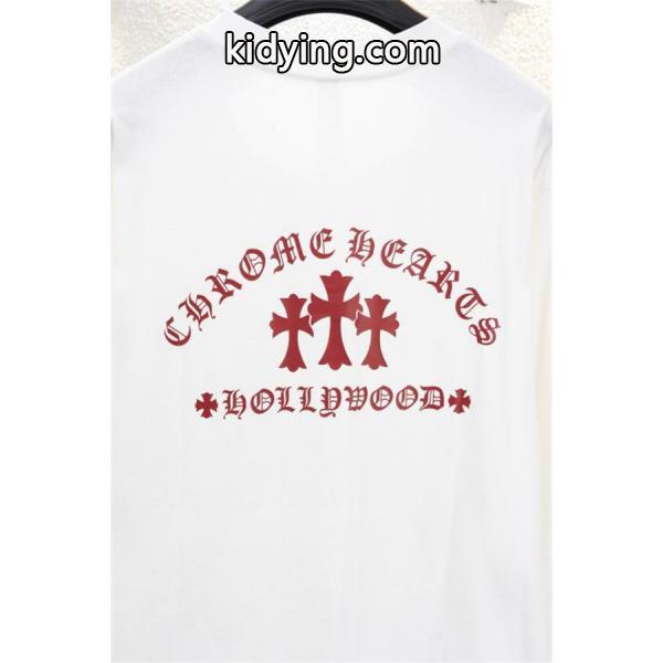 CHROME HEARTS スーパーコピー 洗練 上質 モード感のある ネイビー 長袖tシャツ ロゴ クロムハーツ-2