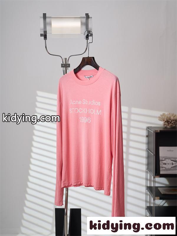 ロゴデザイン 2026新作風 人気アイテム シンプルコーデ Acne Studios アクネストゥディオズ コピー 長袖Tシャツ 上質カジュアル-2