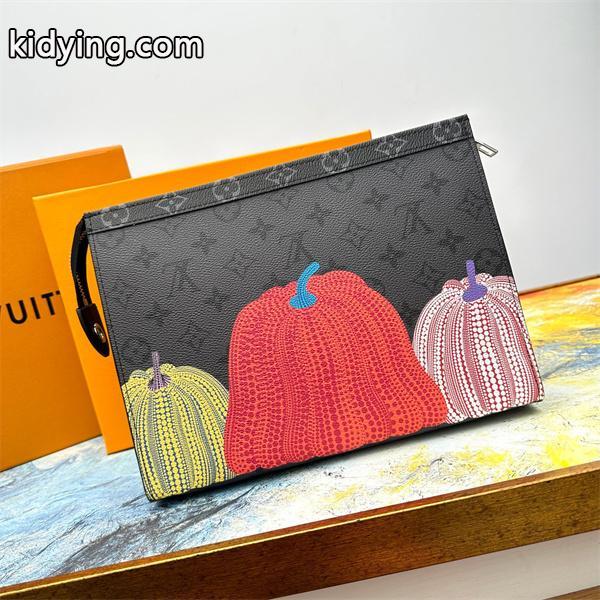 M61692 LVxYK Pochette Voyageルイヴィトン激安メンズビジネス用本革手持ちミニバッグ-0