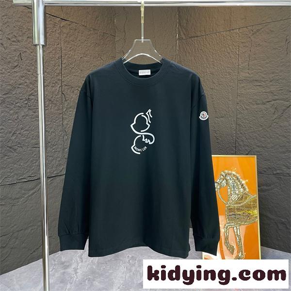 長袖Tシャツ MONCLER モンクレール 偽物 プリント カジュアル 個性派デザイン 人気新作-0