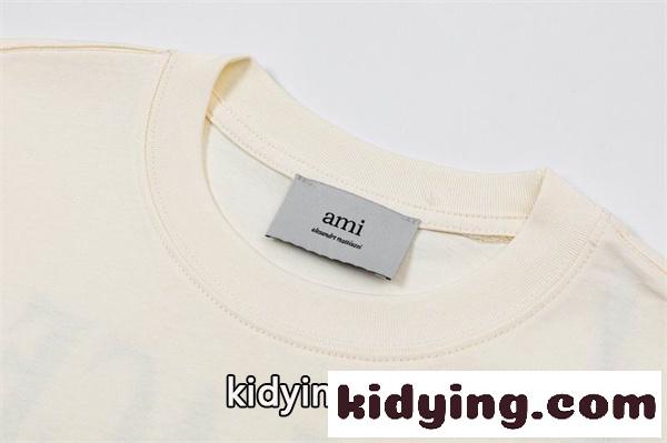 AMI PARIS  アミ パリス tシャツコピー 通気性抜群 純棉素材 2026サマー新作 スポーツ半袖-4