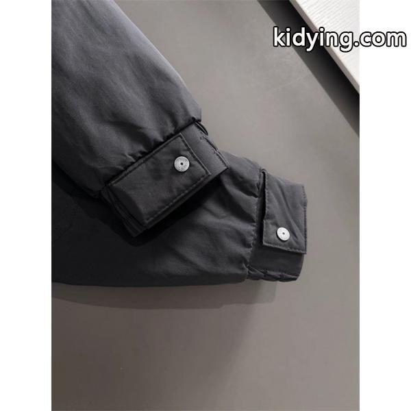 ブラック MONCLER ロング ダウン 連帽 ロゴ 秋冬長期着用 モンクレール 高品質 偽物コート レディース-7