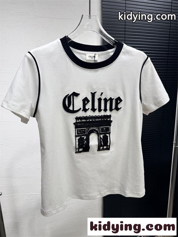 人気2026&CELINE セリーヌ tシャツコピーおしゃれ個性着心地清涼感抜群2色-5