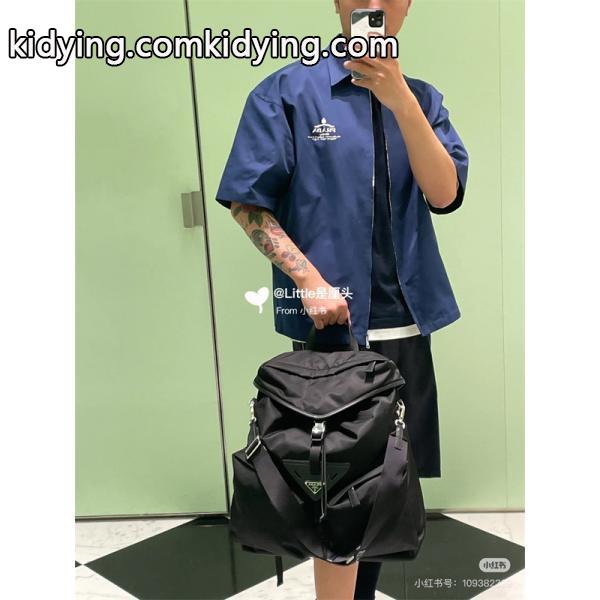 スタイリッシュ 快適な ドローコード バックパック ブラック 人気急上昇 PRADA プラダ コピー-3